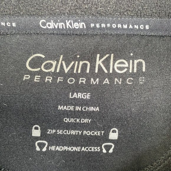 Calvin Klein Performance Men's Black Fleece Full Zip Jacket Size L - Picture 3 of 9